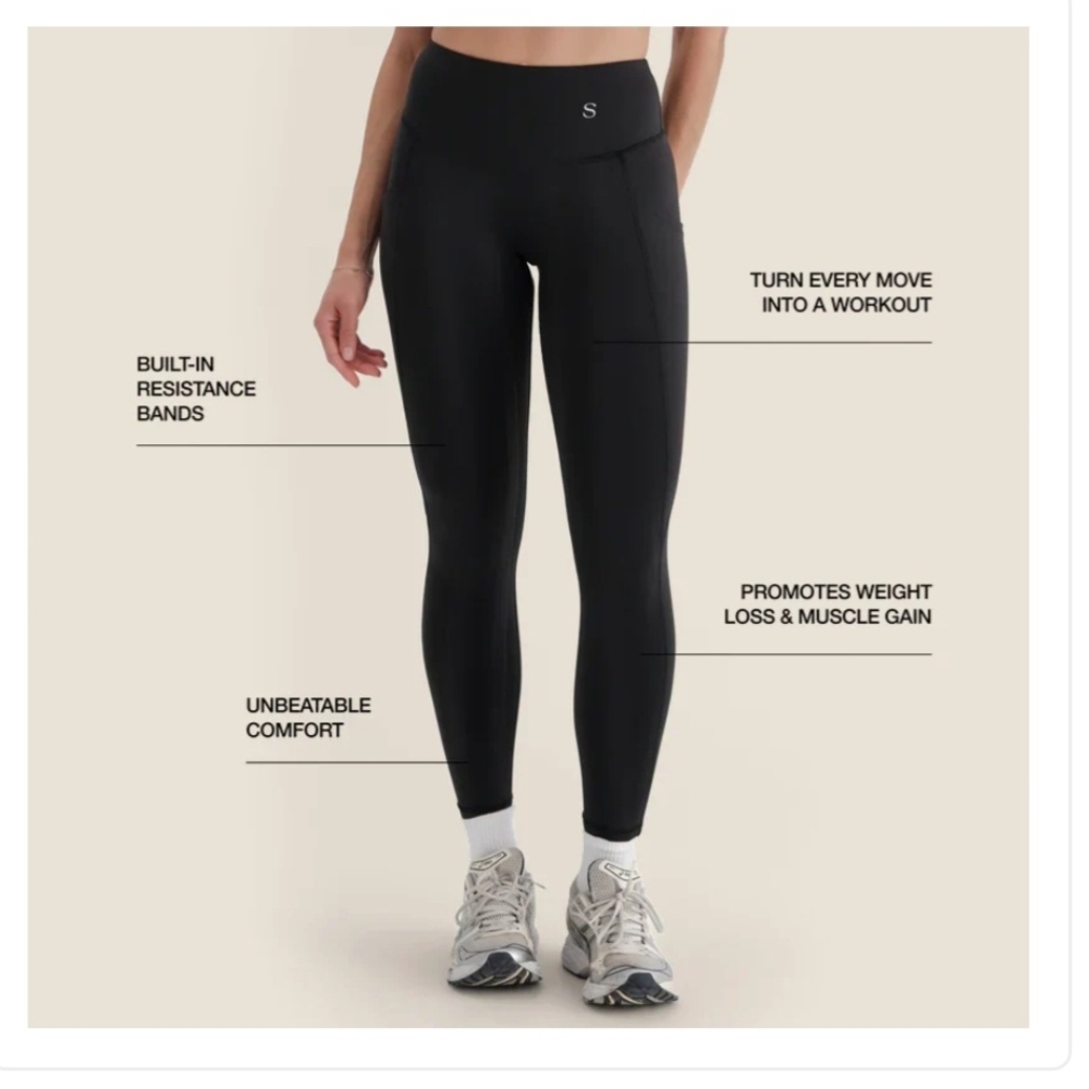 Skinnify Leggings with Built-in Resistance Bands And Side Pockets - Picture 3 of 7